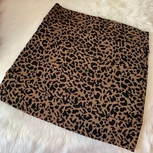 Leopard Print Mini Skirt